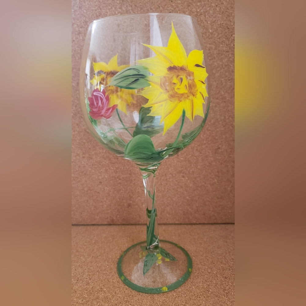 Hand painted wine glasses